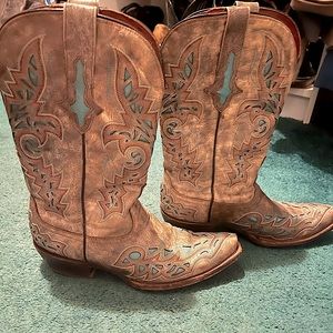 Lucchese Ladies Desert Plato Inlay Boots